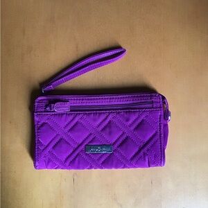 Vera Bradley Purple Quilted Wristlet
